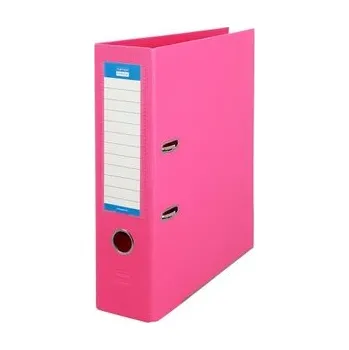 Archivační box Pákový pořadač Office A4 80 mm - růžový