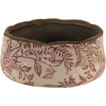 Obal na květináč Keramický dekorační obal na květináč s květy Anne-carlijn – 15x7 cm