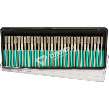 Brusný kotouč Diamantová brusná tělíska sada 30ks 4mm, #40 #120 #300 - válcová