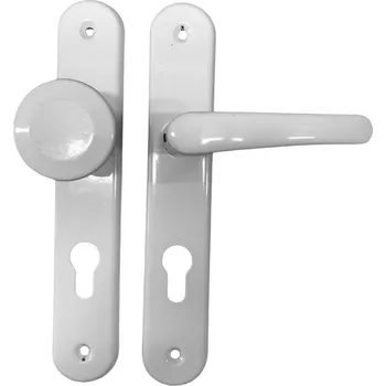 Dveřní kování Trebor Klika Michaela klika + koule, neotočná, rozteč 72 mm, vložková, bílá