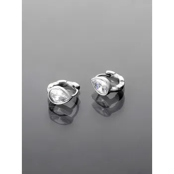 Náušnice Prosperk Náušnice z oceli kapka čirý zirkon