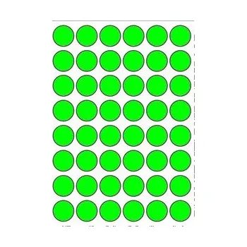 Samolepící etiketa Samolepicí etikety průměr 15 mm, A6 (10 ks) reflexní zelené