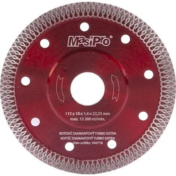 Řezný kotouč MasiPro Kotouč řezný diamantový, turbo extra tenký, 115mm