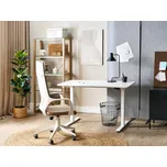 Elektricky nastavitelný stůl Bílá stolní deska Ocelový rám s práškovým nástřikem 120 x 60 cm Moderní design Beliani