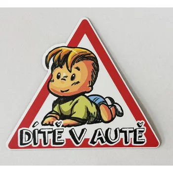 Samolepicí dekorace na vozidlo Magnetické Dítě v autě