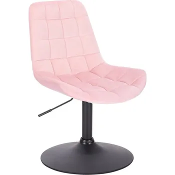 LuxuryForm DESIGN Kosmetická židle PARIS VELUR na černém talíři - světle růžová