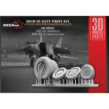 Plastikový model RESARM 1/48 MiG-25 wheels
