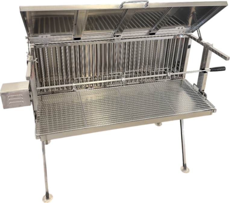 Nerezový gril na sele s otočným rožněm UG Grill + Doprava Zdarma