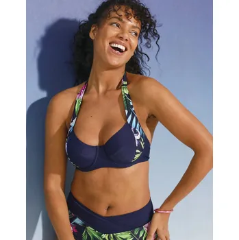 Dámské plavky Plavková podprsenka s kosticemi a zavázáním vzadu Banna nám.modrá/vícebarevná 80