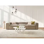 3místná modulární pohovka světle hnědá manšestrové čalounění černé nohy moderní styl obývací pokoj Beliani