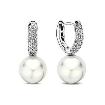 Náušnice Kruhové náušnice TI SENTO se zirkony 7985PW