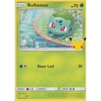 Sběratelská karetní hra Pokémon MCD25 001/025 Bulbasaur - McDonald's 25th Anniversary Stav: Near Mint, Verze: NORMAL