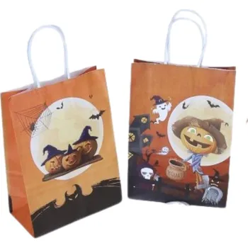 Dárková papírová taška, HALLOWEENSKÉ MOTIVY, mix, 21x15x8 cm, 1 kus