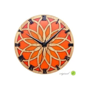 Hodiny Hodiny oranžové nástěnné