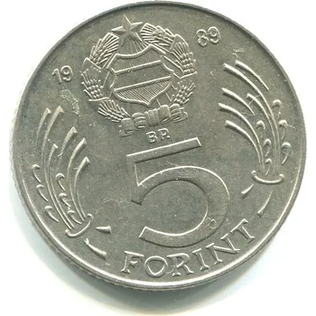 MAĎARSKO. 5 forint 1989.