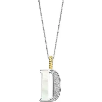 Náhrdelník Zlacený přívěsek s řetízkem TI SENTO Písmeno D 6840MW 6840MW_D
