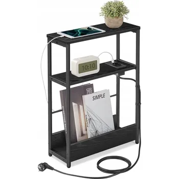 Konferenční stolek Odkládací stolek s USB Vasagle Blend černý