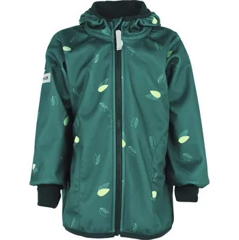 Chlapecká bunda Crawler Softshellová bunda zateplená dětská Lístky zelené Velikost: 74-80/86