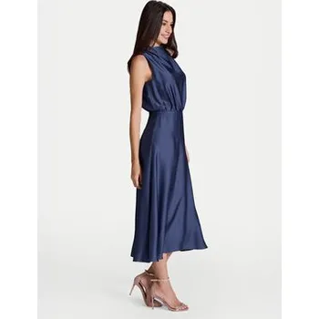 Dámské šaty Swing Koktejlové šaty 5AI13700 Modrá Regular Fit 38