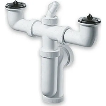 Sifon Dvojdřezový sifón Sam Holding plastové misky T-723 DN50/DN40