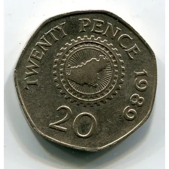 GUERNSEY. 20 pence 1989.