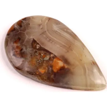 Přírodní kámen Kabošon Achát Yellow Botswana č.4120 (40x25x5mm)