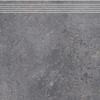 Dlažba Rako Shade DCP62889, schodovka, tmavě šedá, matná, 60 x 60 x 0,9 cm