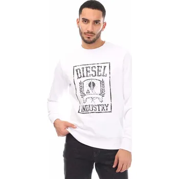 Pánská mikina Mikina Diesel White 1102057 2XL