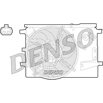 Chladič motoru Větrák, chlazení motoru DENSO DER09053