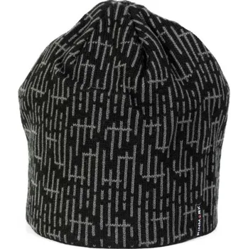 Čepice Pánská zimní pletená čepice Finmark WINTER HAT OS Černá, Šedá