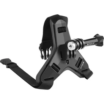 Držák PULUZ na bradový řemínek motocyklové přilby pro akční kamery