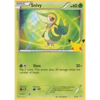 Karetní hra Pokémon MCD25 005/025 Snivy - McDonald's 25th Anniversary Stav: Near Mint, Verze: NORMAL