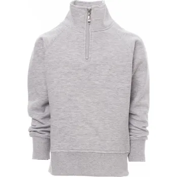 Chlapecká mikina Payperwear Dětská mikina Zico+ s krátkým zipem v melírové variantě Barva: šedá melange, Velikost: 5-6 let