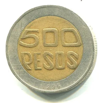 Sběratelství KOLUMBIE. 500 pesos 1996.