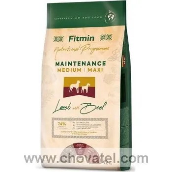 Krmivo pro psa Fitmin dog Medium Maxi Maintenance Lamb Beef 2 x 12kg