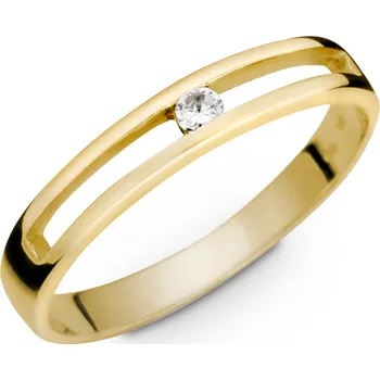 Prsten Zásnubní prsten ze žlutého zlata s přírodním diamantem 280.90 Velikost: 56