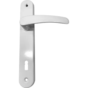 Dveřní kování Trebor Klika Michaela klika + klika, rozteč 90 mm, pro klíč, bílá