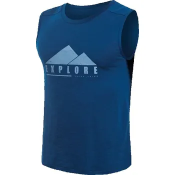 cyklistický dres Tílko pánské SENSOR MERINO AIR EXPLORE modré XL