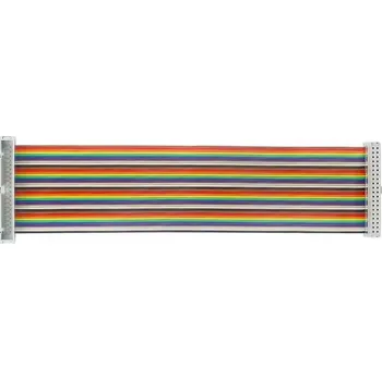 Datový kabel 40žilový GPIO plochý kabel, duhový, male - female 20cm