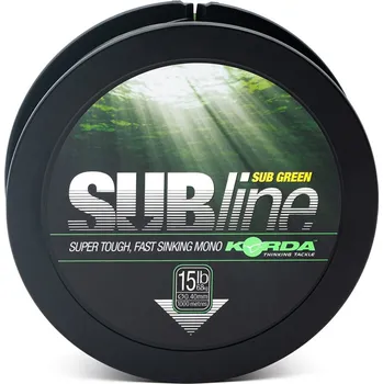 Korda Vlasec Subline Ultra Tough Green 1000 m Průměr vlasce/šňůry: 0,35mm Získejte slevu -5% za registraci v e-shopu