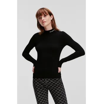 Dámský svetr ROLÁK KARL LAGERFELD CLASSIC TURTLE NECK BLACK