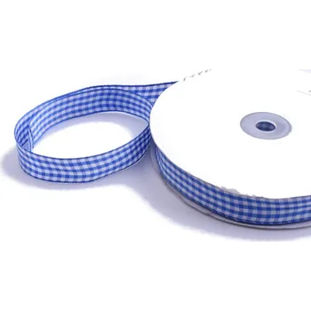 Stuha Stuhy kárované 15mm - 10m Barva: Modrá