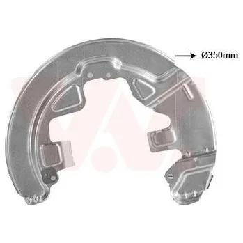 Brzdový kotouč Ochranný plech proti rozstřikování, brzdový kotouč VAN WEZEL 5922372