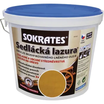 Lak na dřevo Sokrates Sedlácká lazura, dub, polomatná, 2 kg 025200005