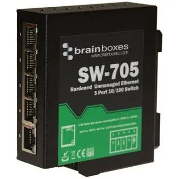 Switch Brainboxes SW-705 Hardened 10/100MBps Ethernet 5 Port Switch