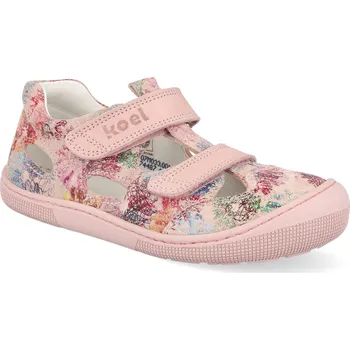 Dívčí sandály Barefoot dětské sandály Koel - Deen Fantasy Leather Nude růžové Velikost: 24