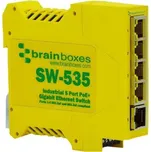 Brainboxes SW-535 Industrial 5 Port PoE+ Gigabit Ethernet Switch