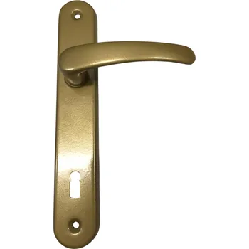 Dveřní kování Trebor Klika Michaela klika + klika, rozteč 90 mm, pro klíč, zlatá