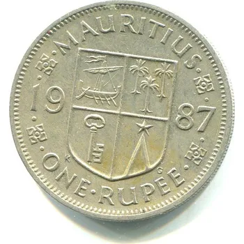 MAURITIUS. 1 rupee 1987.