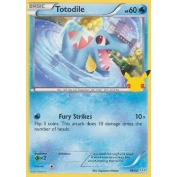 Karetní hra Pokémon MCD25 018/025 Totodile - McDonald's 25th Anniversary Stav: Near Mint, Verze: NORMAL